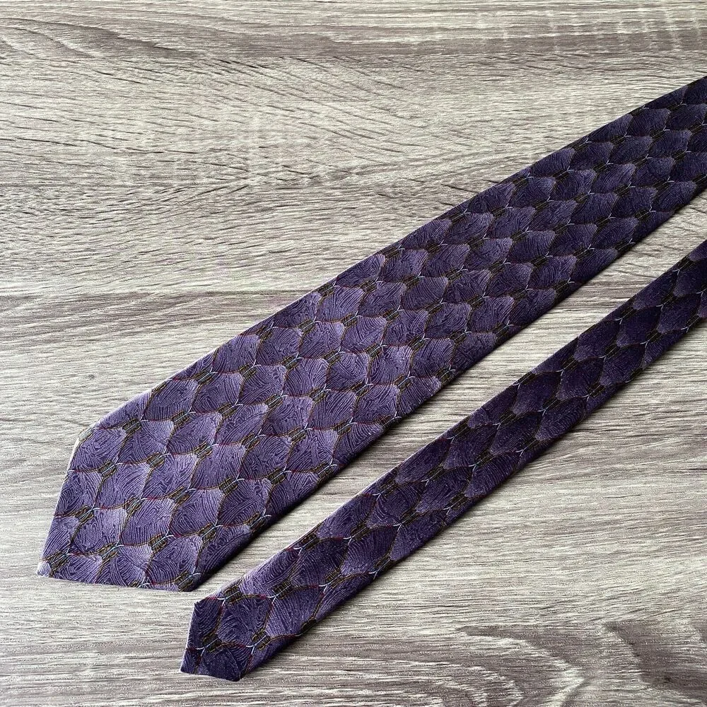 Karen Bierce The Nature Conservancy Pycanum Bug Men's Purple Necktie Handmade
